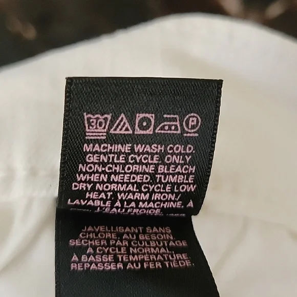 Victoria Secret High Rise, Distressed, White Denim Angel Wings Shorts Size 0 - Picture 7 of 12